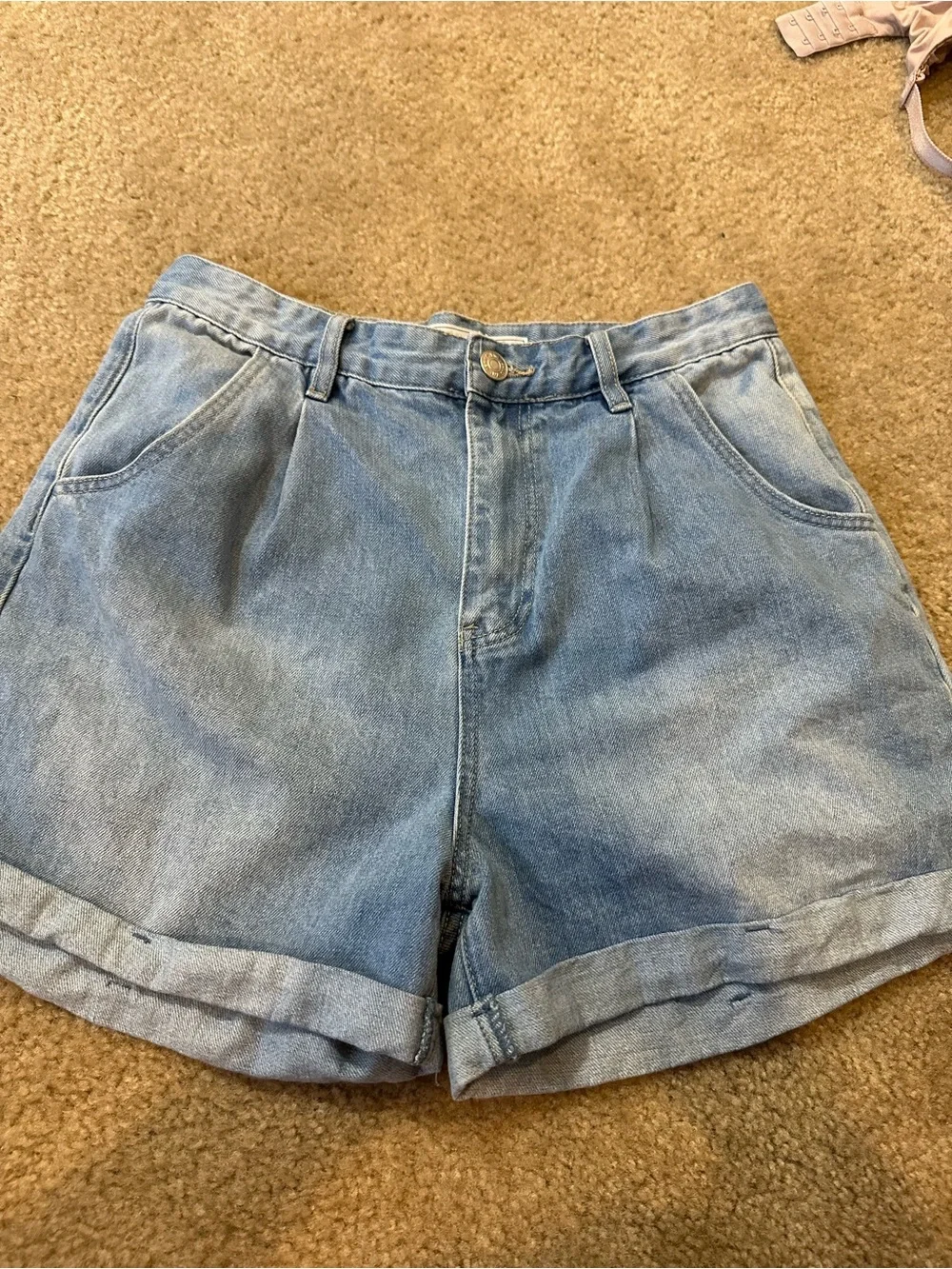 YMI Cottagecore High Rise Denim Shorts Women’s Size 11 Light Wash Jean Shorts